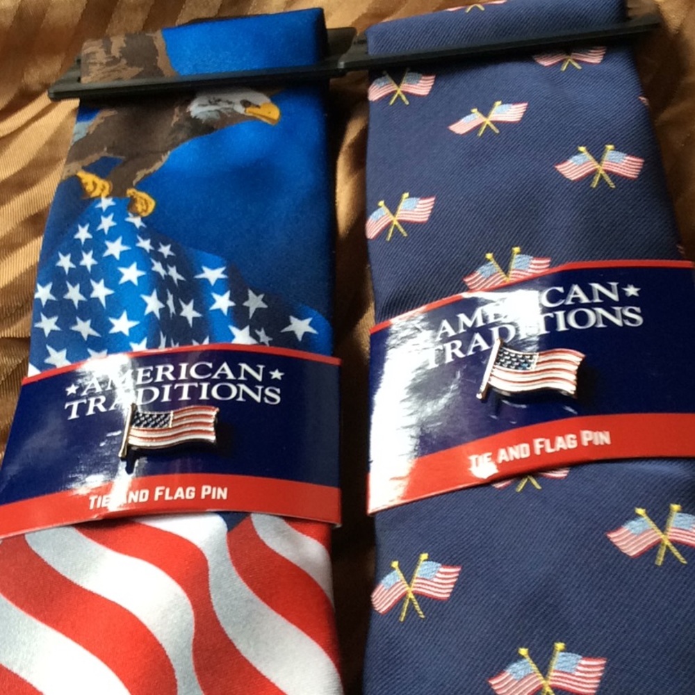 Tie and flag pin
